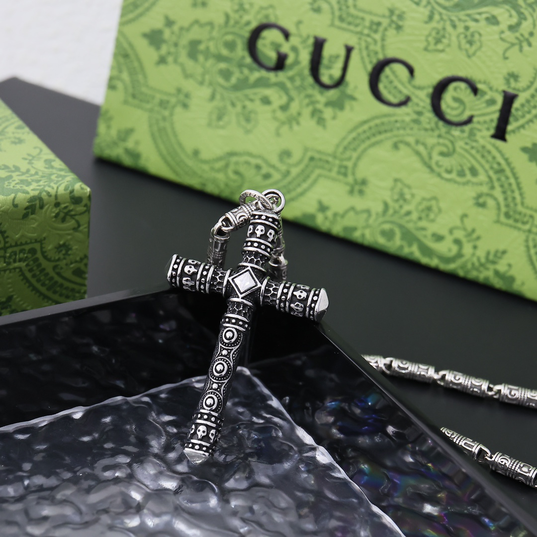 Gucci Anger Forest Series Cross Vintage Necklace