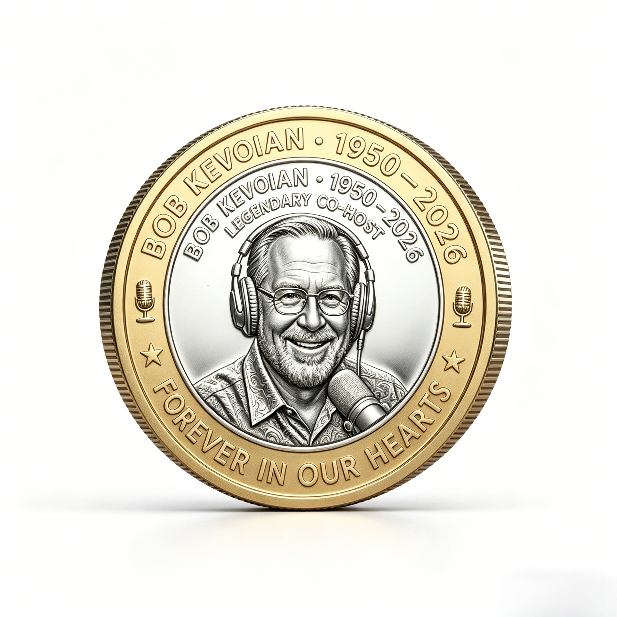 🎙️ Bob Kevoian Legacy Coin: The Voice & The Laugh – Bob & Tom Tribute 📻