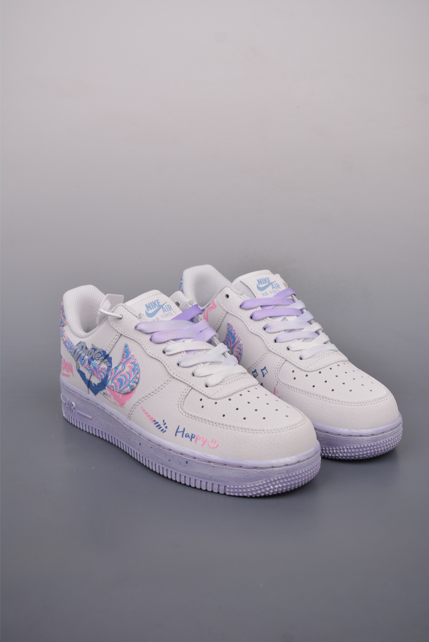 Nike Air Force 1 Low 2D hand-painted graffiti CZ0377-002