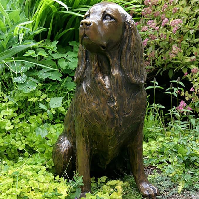 Springer Spaniel Statue Garden Decor