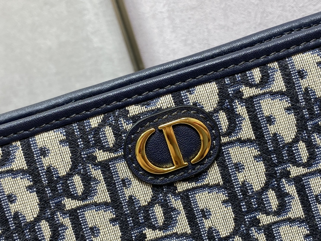 Dior Oblique canvas clutch