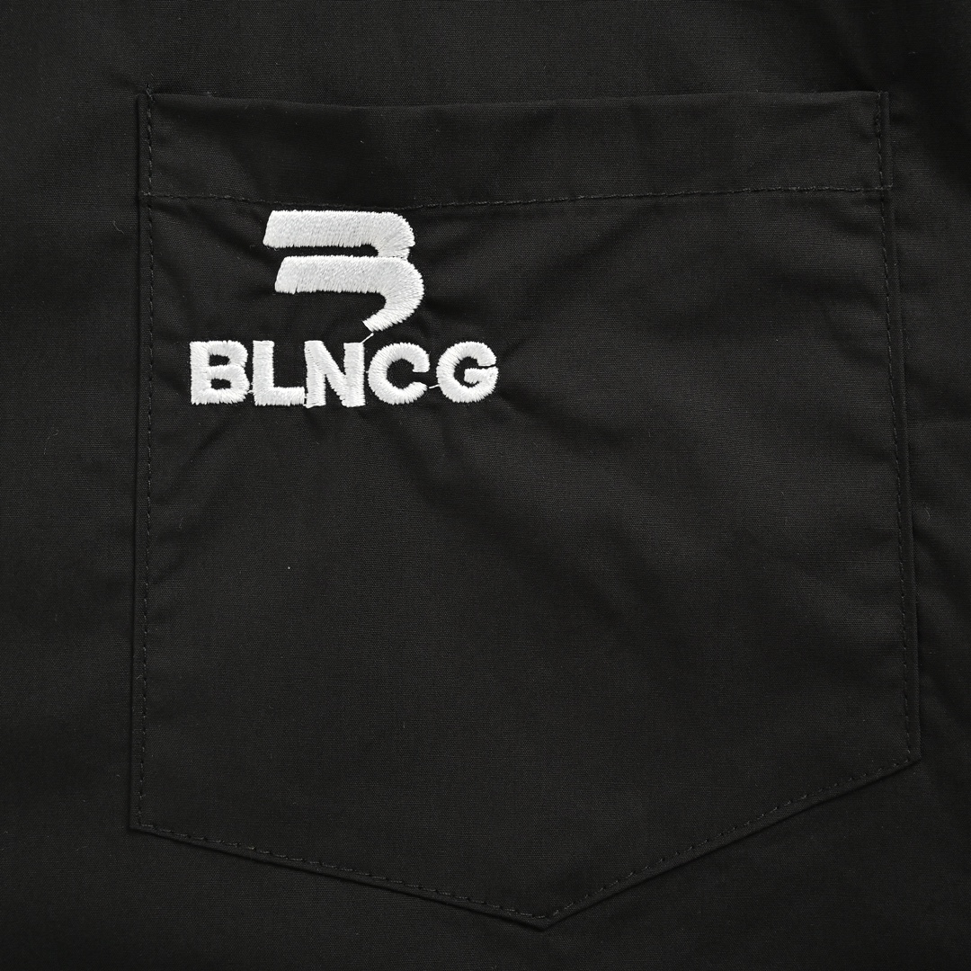 Balenciaga 24Fw pocket double hook embroidered shirt