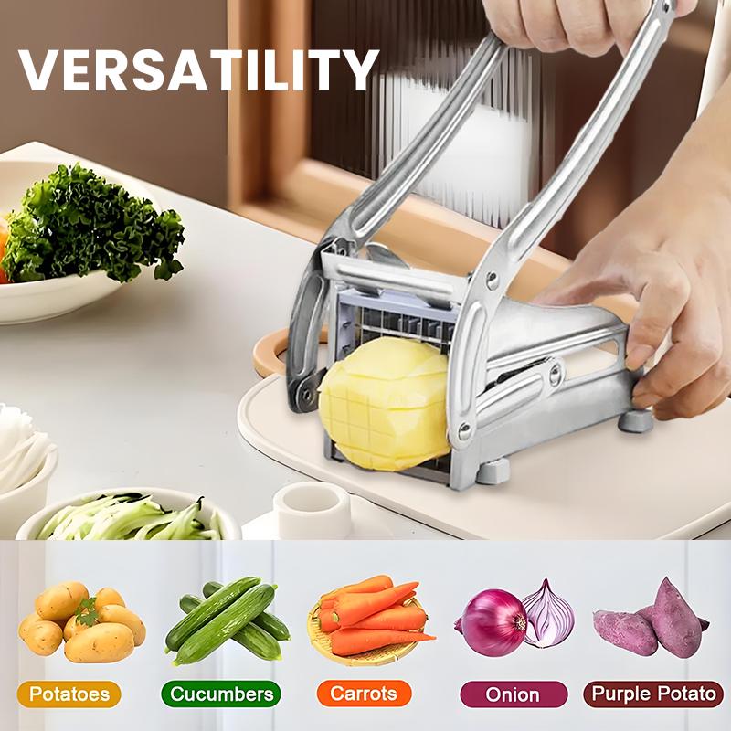 🔥Last Day 50% OFF🔥Stainless Steel French Fry Cutter with 2 Blades-Buy 2 Free Shipping