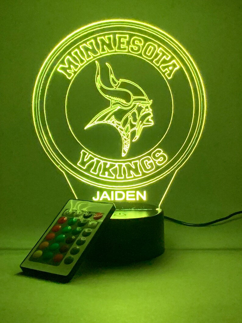 MINNESOTA VIKINGS 3D LAMP PERSONALIZED