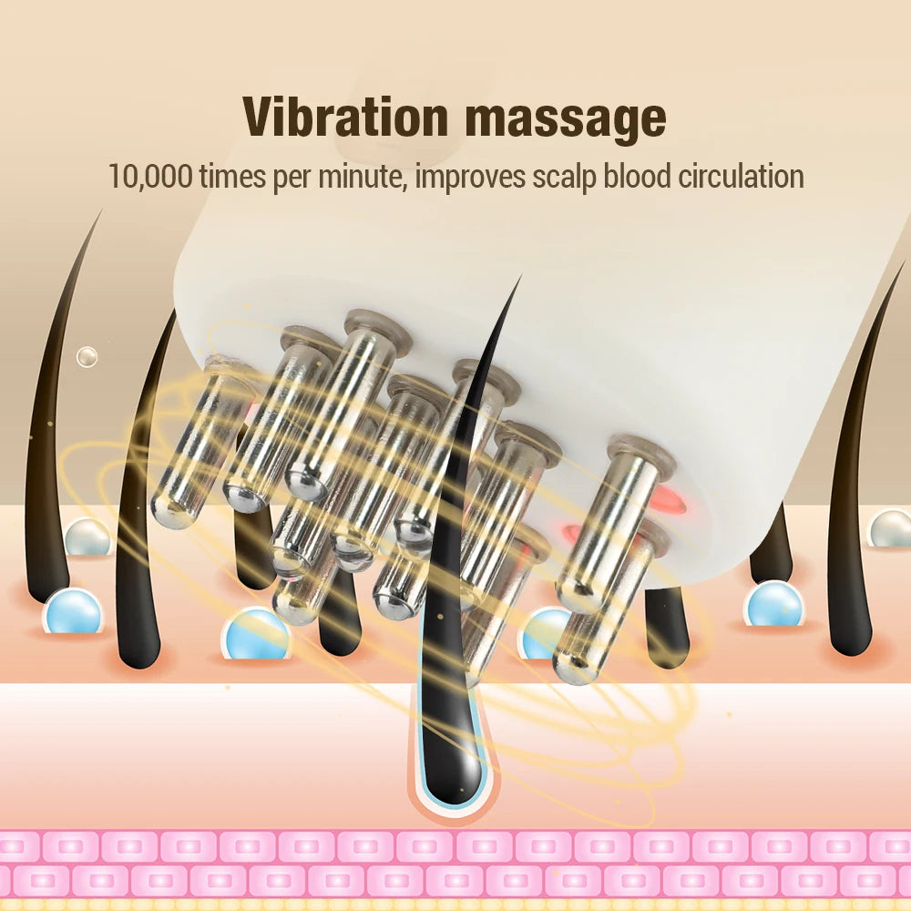 Mother's Day discount 🎁 49% OFF 😊-Red Light Therapy Electric Scalp Massager & Hair Oil Applicator