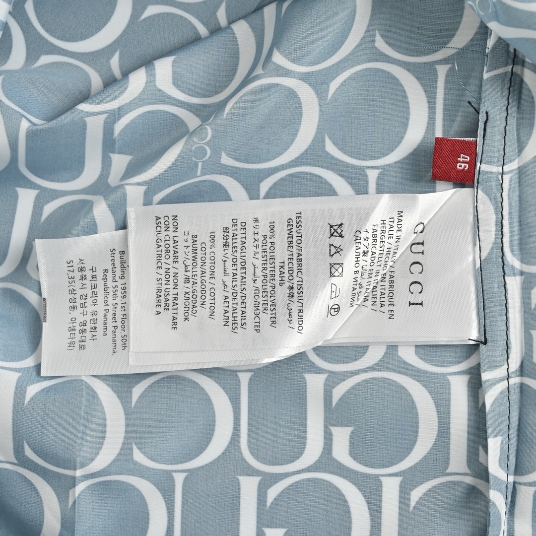 Gucci 24ss all over lettering short sleeve shirt