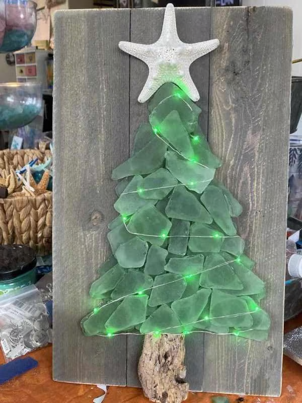 🔥 Last Day 70%OFF🔥DIY Sea Glass Christmas Tree🌊🌲
