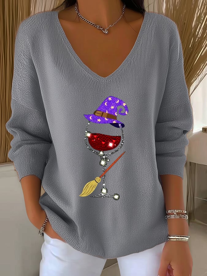 🔥Buy 3 Get 10% Off🔥Women's Casual Retro Halloween Printed Sweatshirt Striped Long Sleeve T-shirt