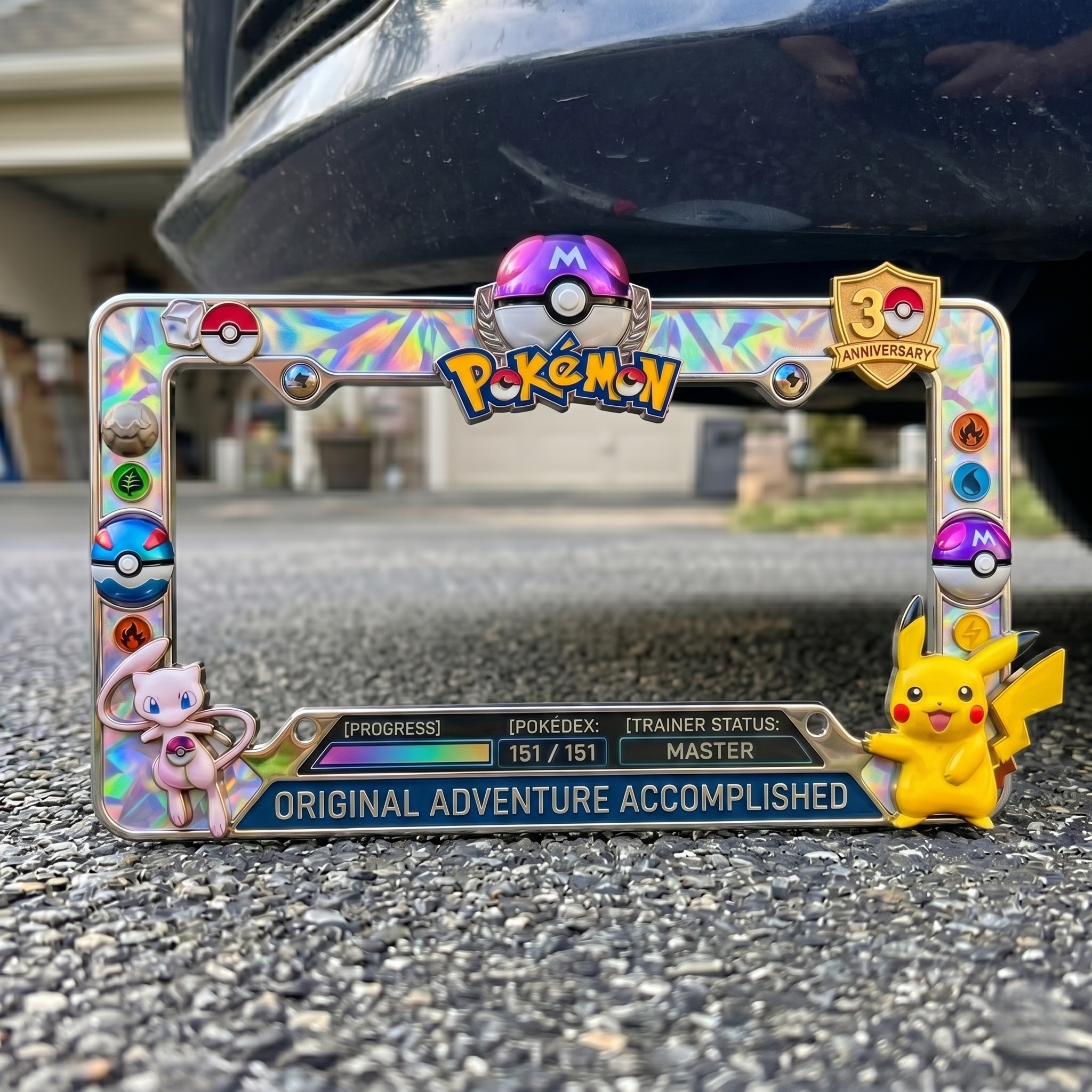🎮 Pokémon 30th: Master Trainer Frame – Gotta Catch 'Em All 🌈