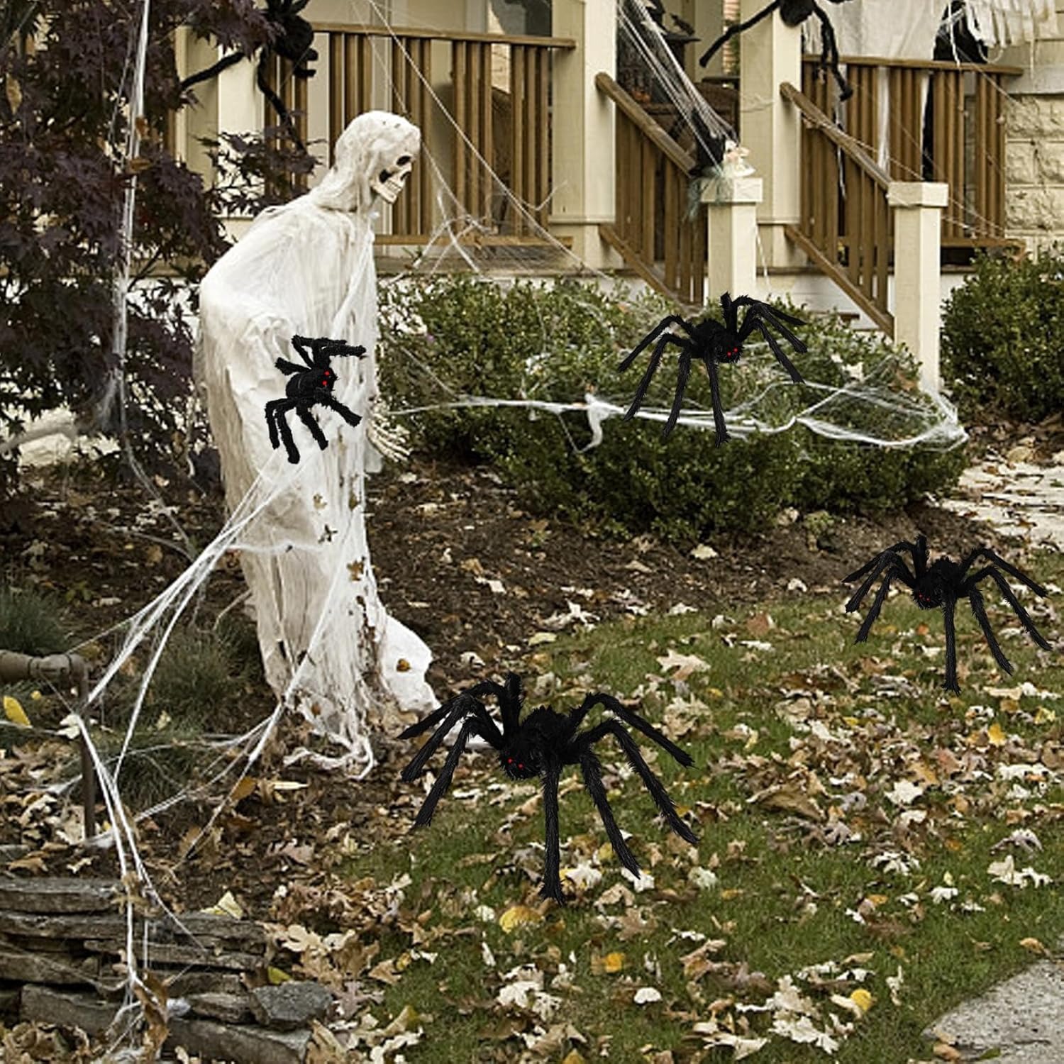 ✨Flash Sale✨Halloween Spider Web Decoration with 3 Spiders