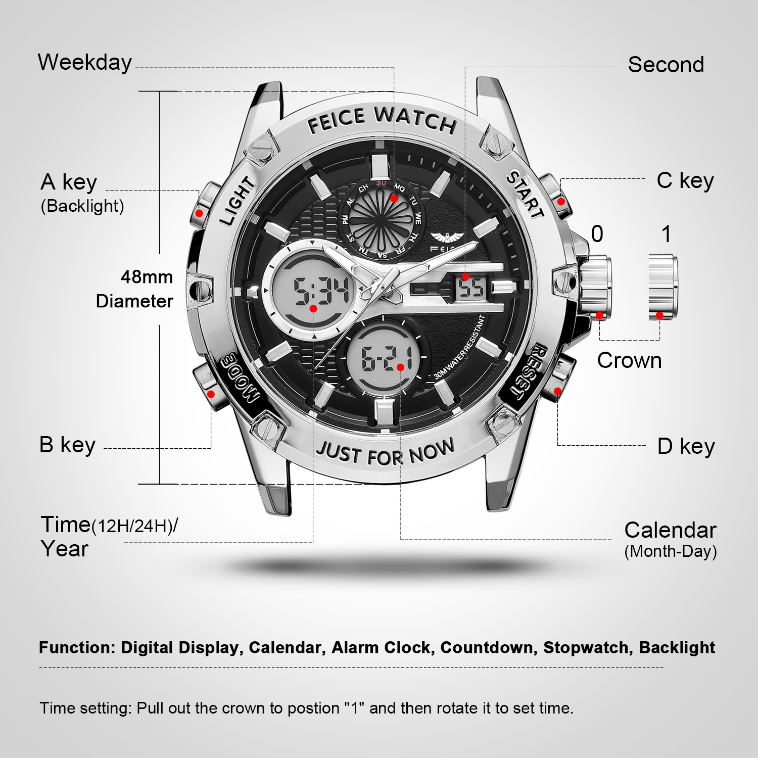 FK035 Dual Movement Chronograph Watch