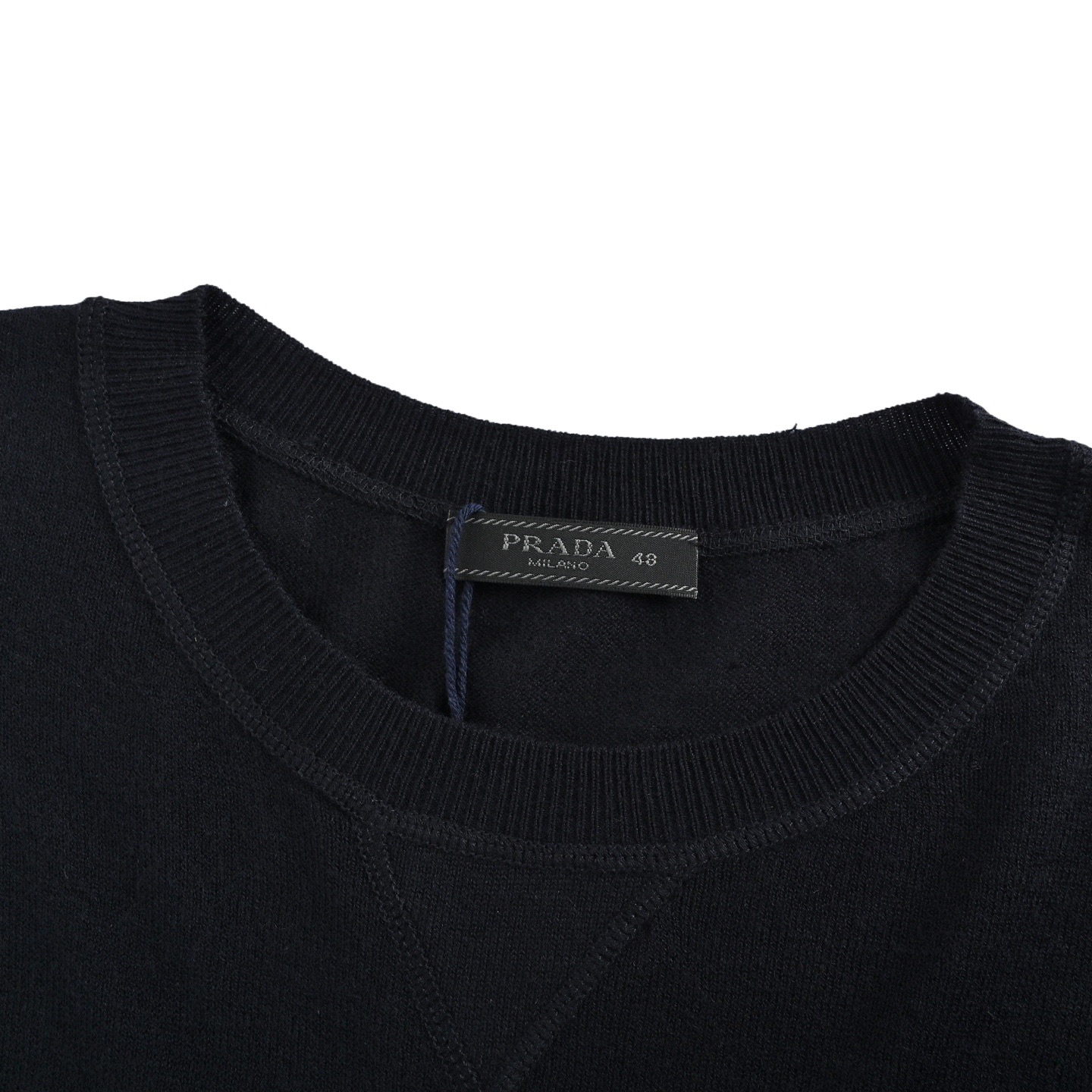 Prada 25ss classic logo jacquard knit short sleeve