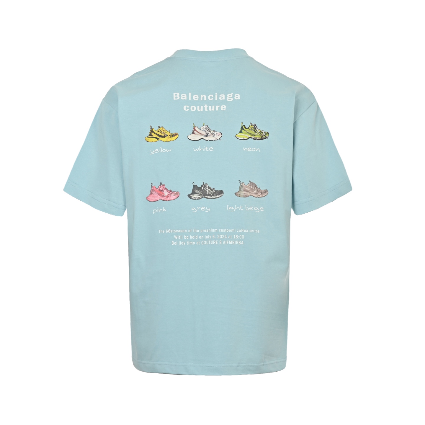 Balenciaga 25ss dad shoes with lettering print short sleeves
