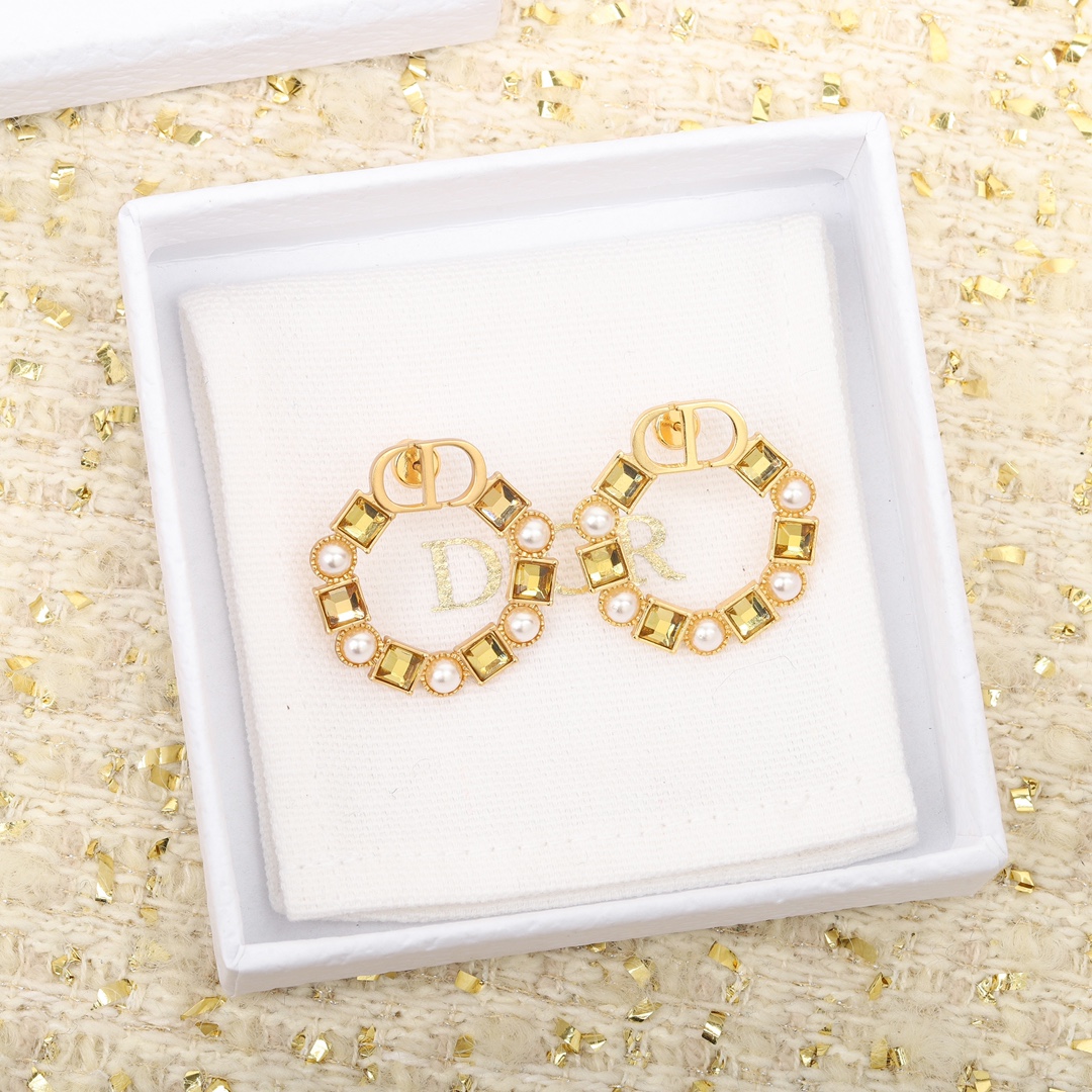 Dior Square Diamond Earrings