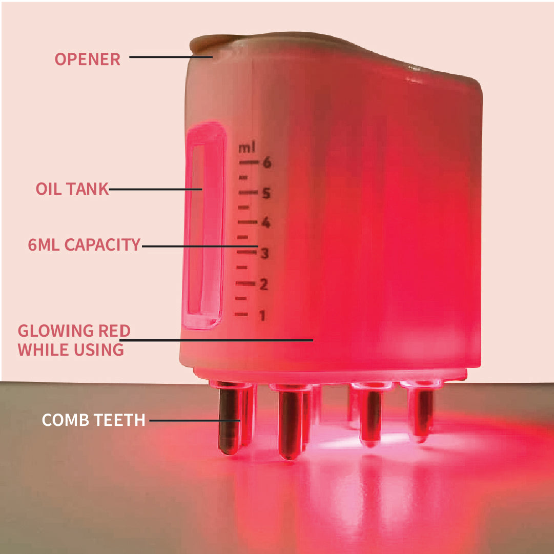 Mother's Day discount 🎁 49% OFF 😊-Red Light Therapy Electric Scalp Massager & Hair Oil Applicator