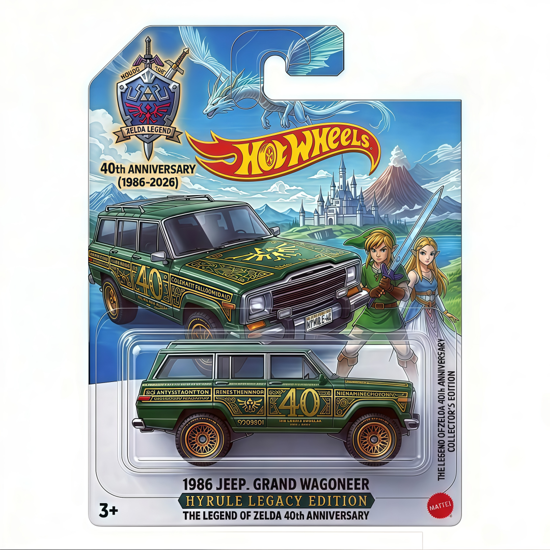 Hot Wheels 1986 Zelda Heritage Jeep (40th Anniversary)