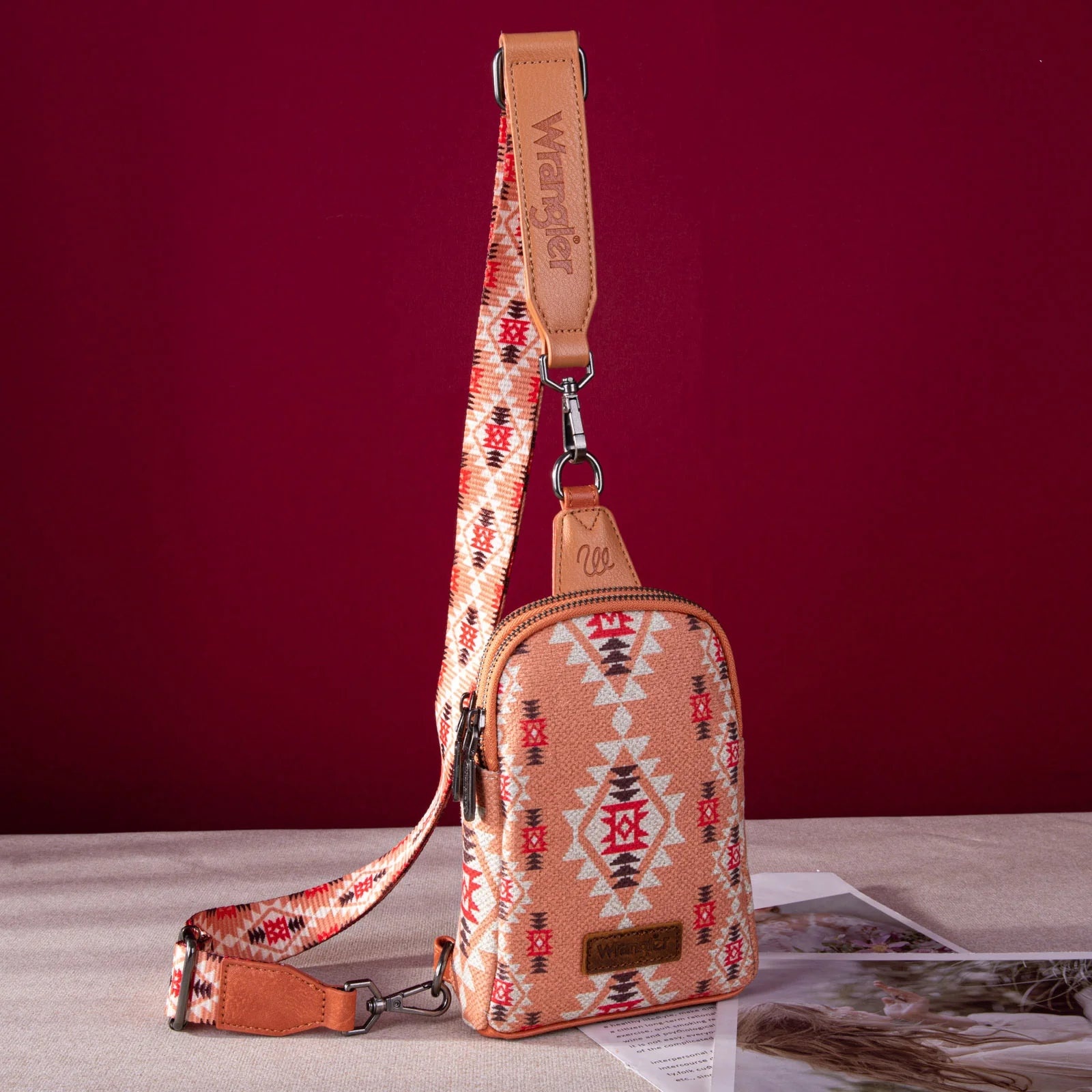 Southwestern Print Canvas Crossbody/Sling/Chest Bag