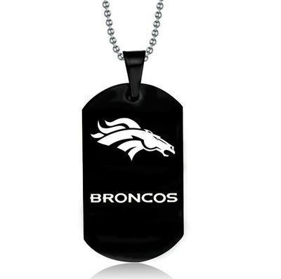 DENVER BRONCOS TITANIUM STEEL DOG TAG