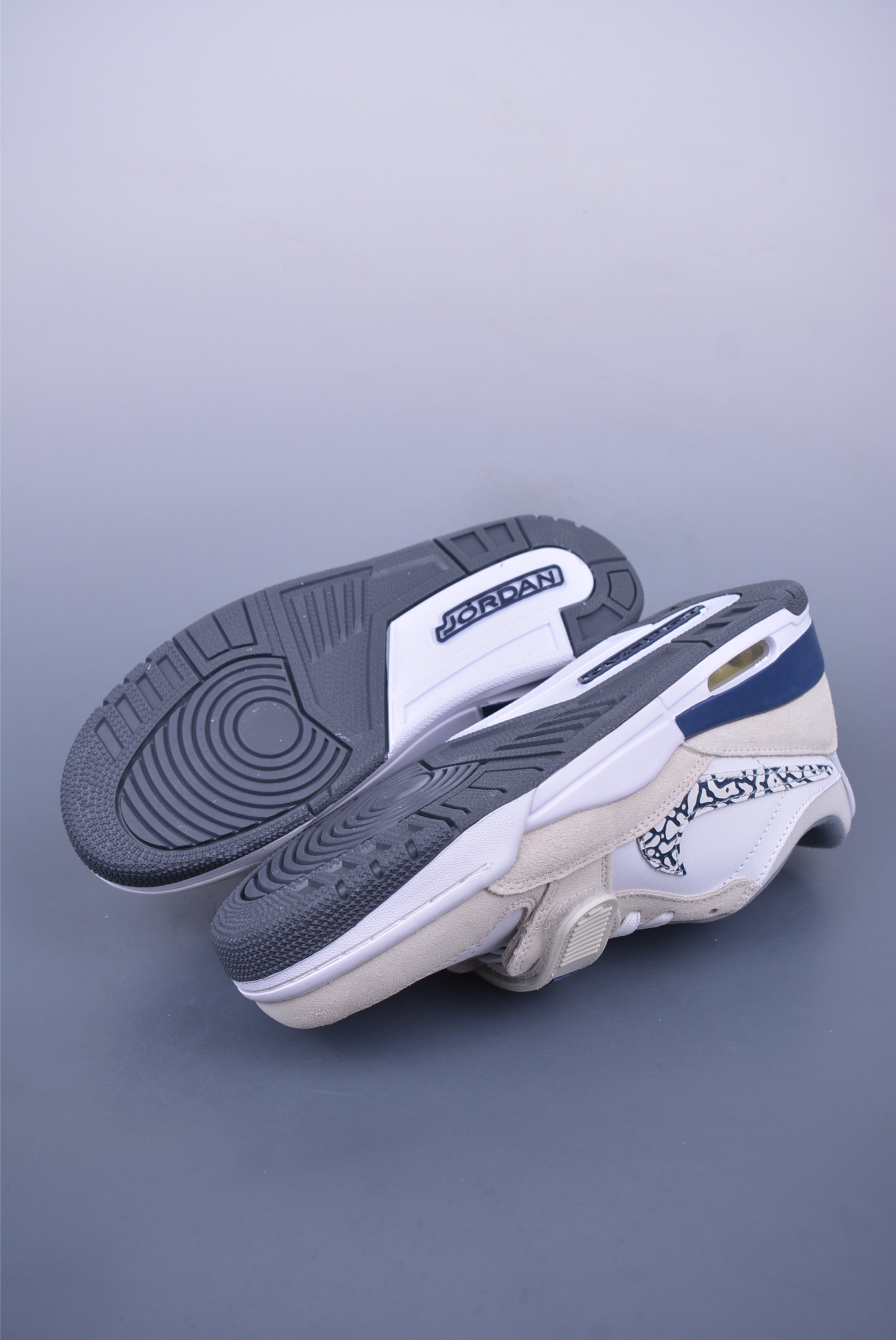 Air Jordan Legacy 312 Low basketball shoes leather white gray navy blue crackle CD7069-124
