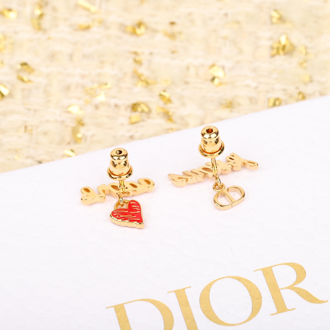 Dior CD Heart Earrings