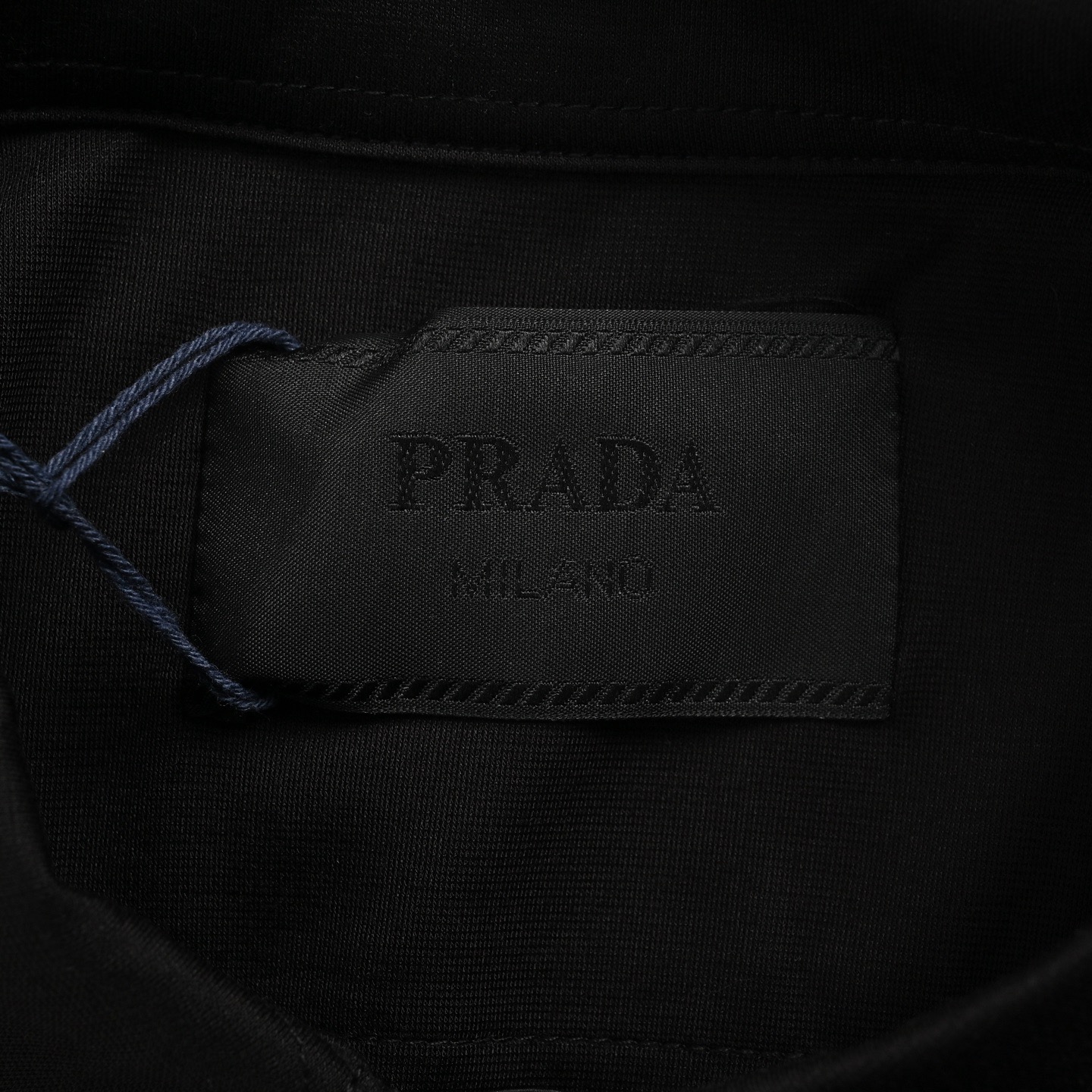 Prada 25ss triangle logo nylon pocket patchwork Polo short sleeve