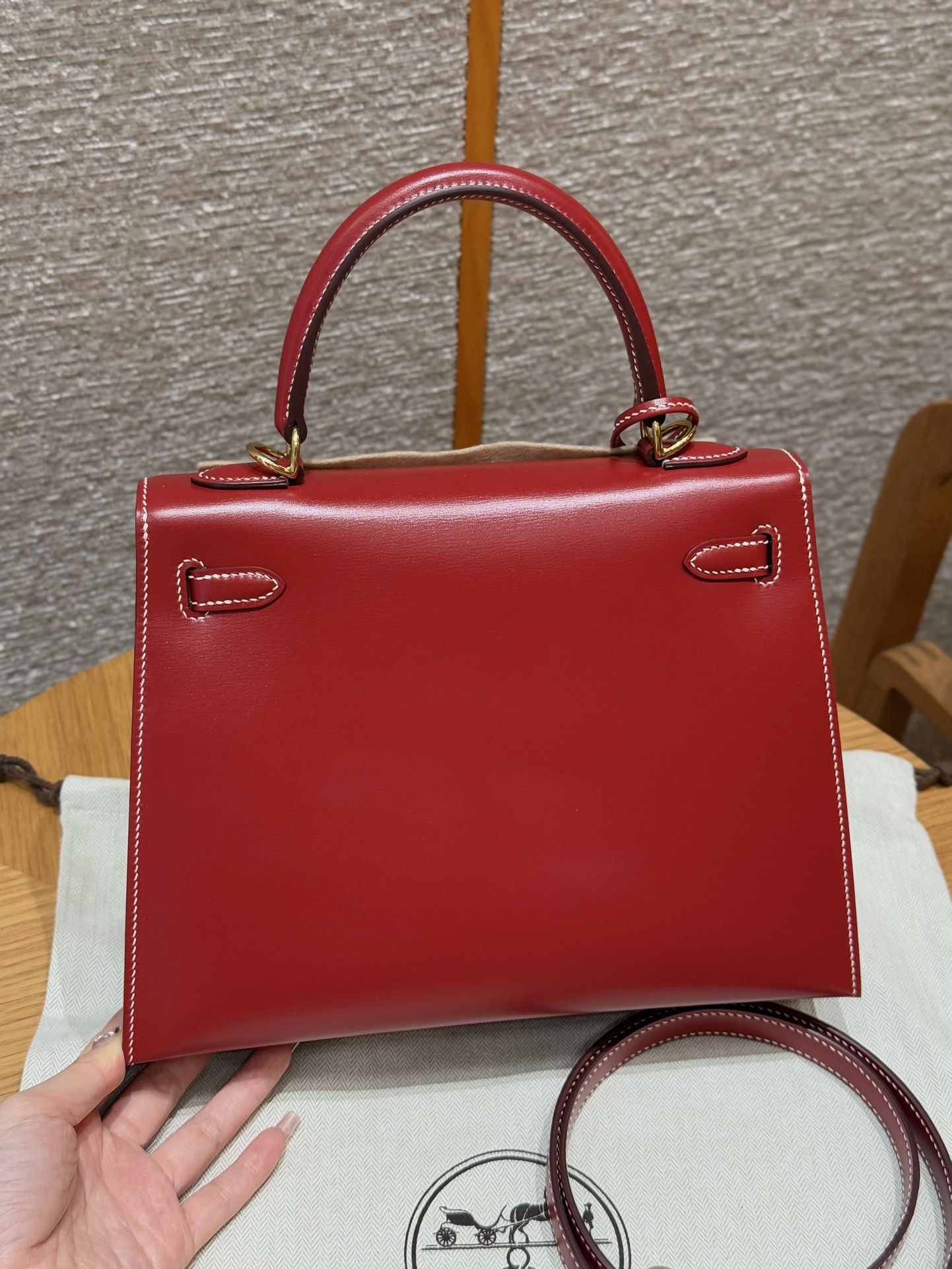 Hermès Kelly 5xRouge piment Handbag (Handmade to order)