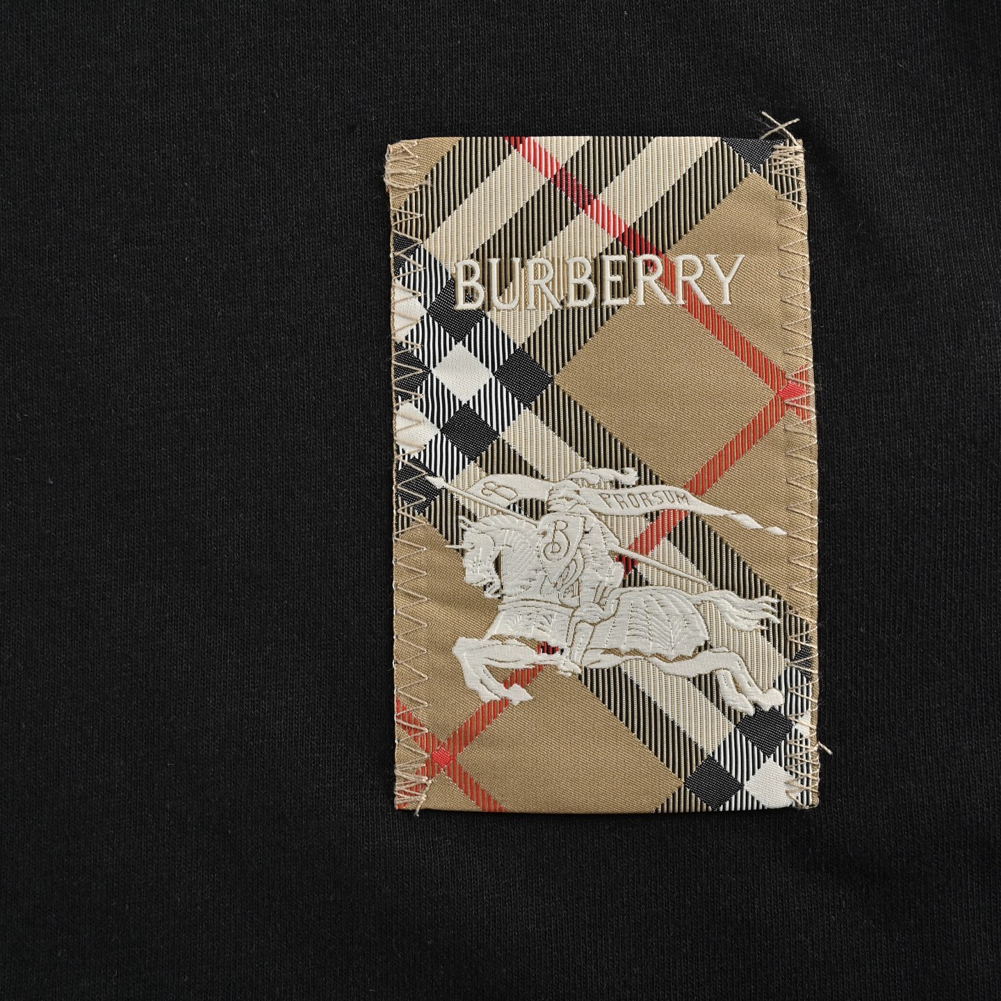 Burberry 25ss hem check horse patch short sleeves