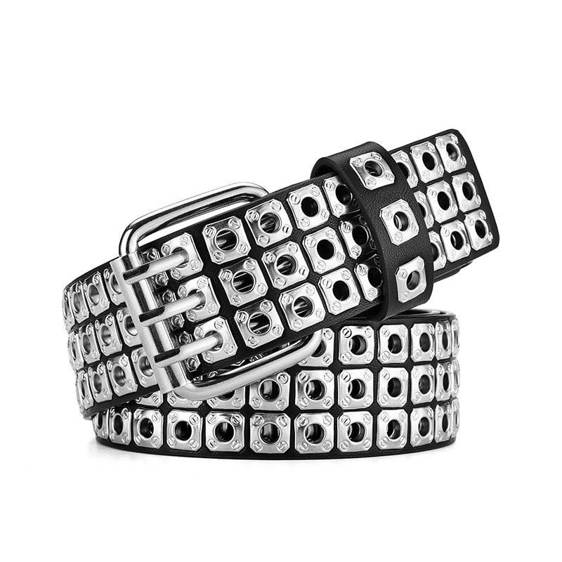 n style punk style personality belt lady, fashion pin buckle belt female tie-in, rivet pin  Pu belt buckle