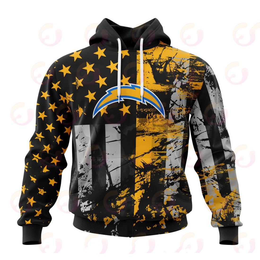 LOS ANGELES CHARGERS 3D HOODIE JERSEY FOR AMERICA