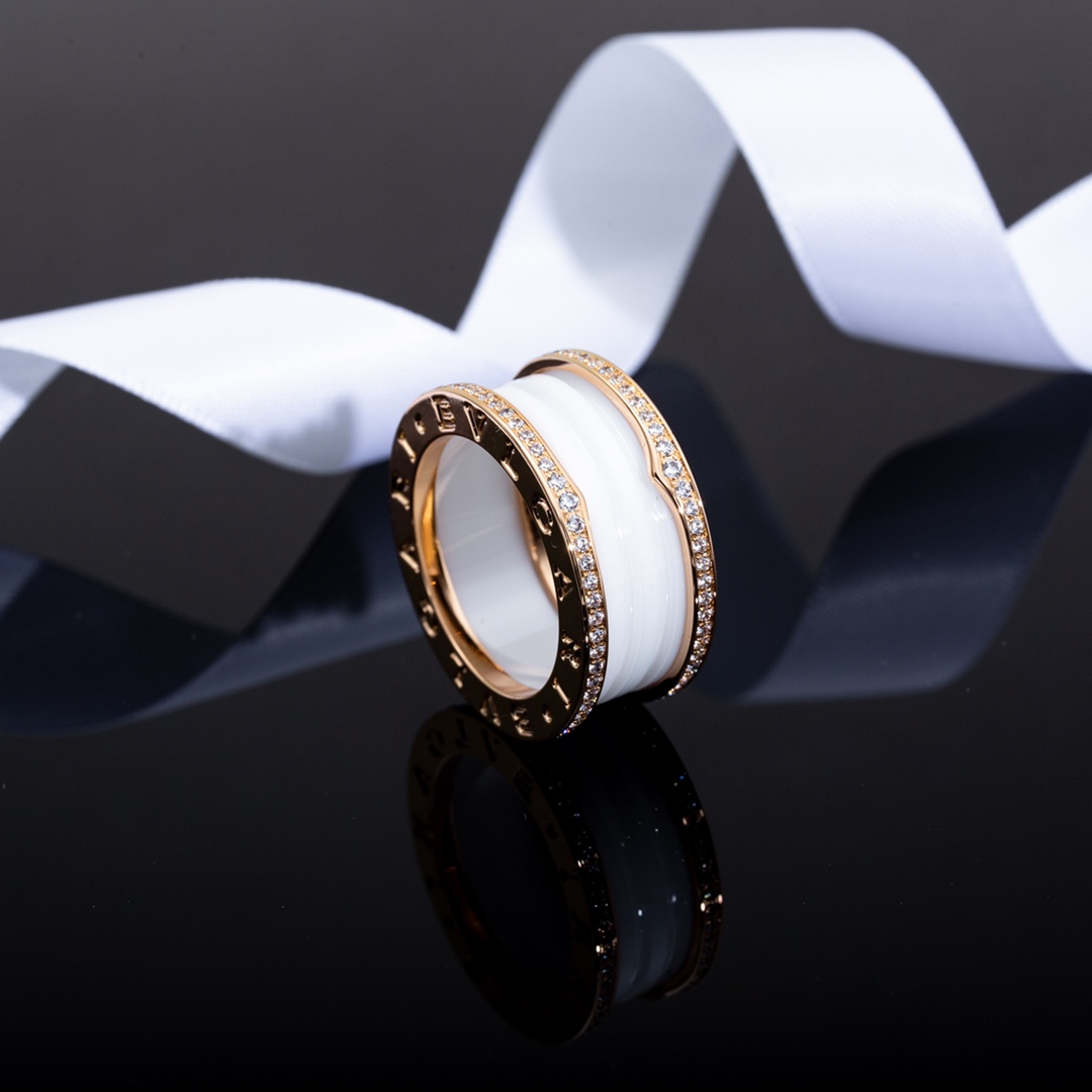 Bulgari Ceramic Diamond Ring