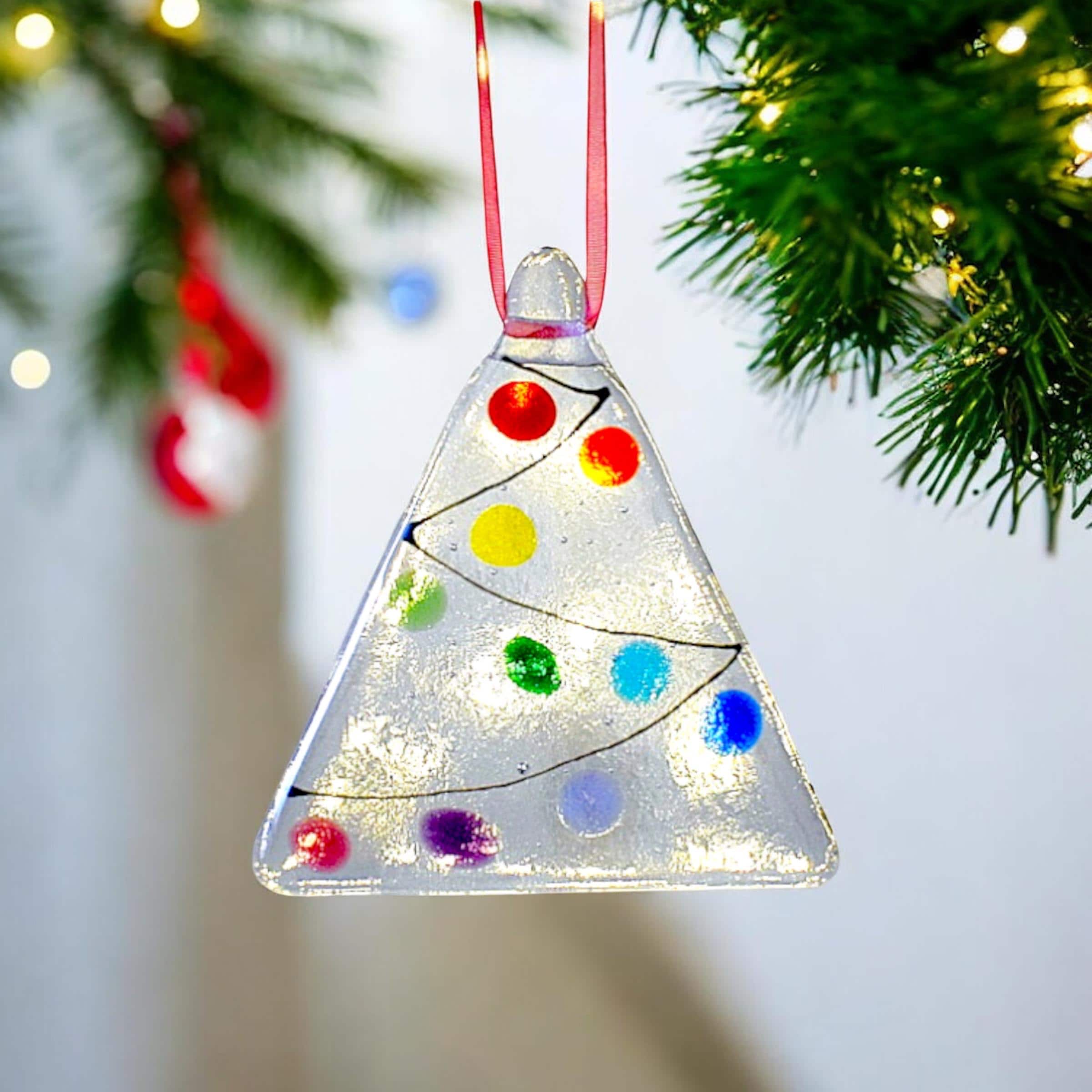 Fused Glass Christmas Tree Decoration