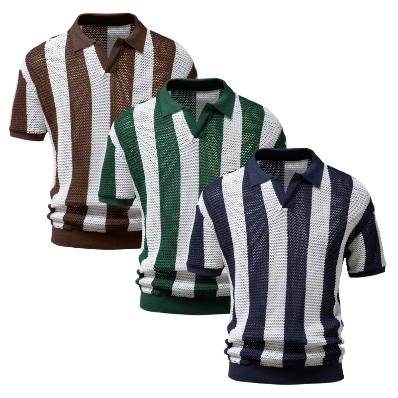 Men's Striped Polo Shirt