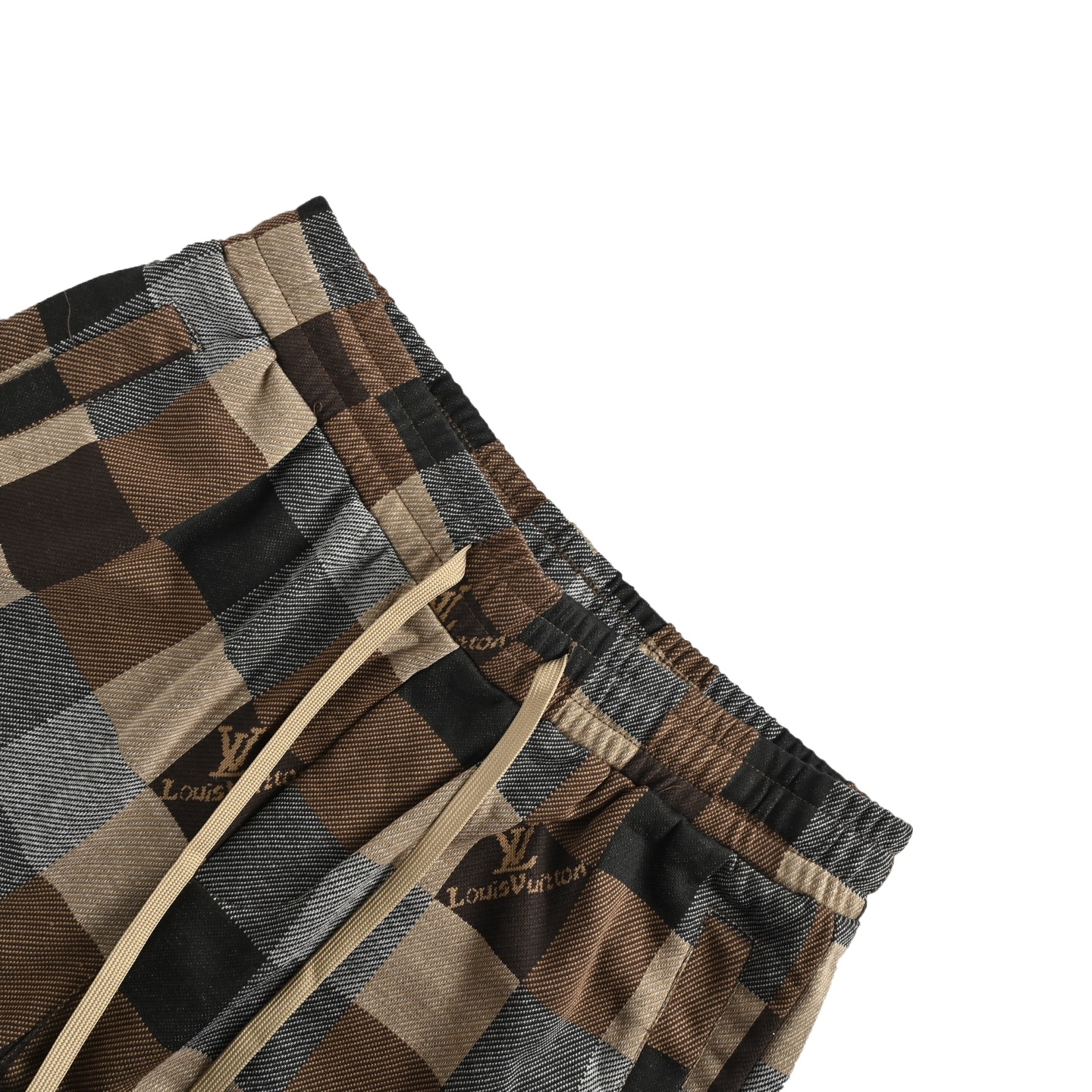 Louis Vuitton 25ss Checkerboard Jacquard Lettering Shorts