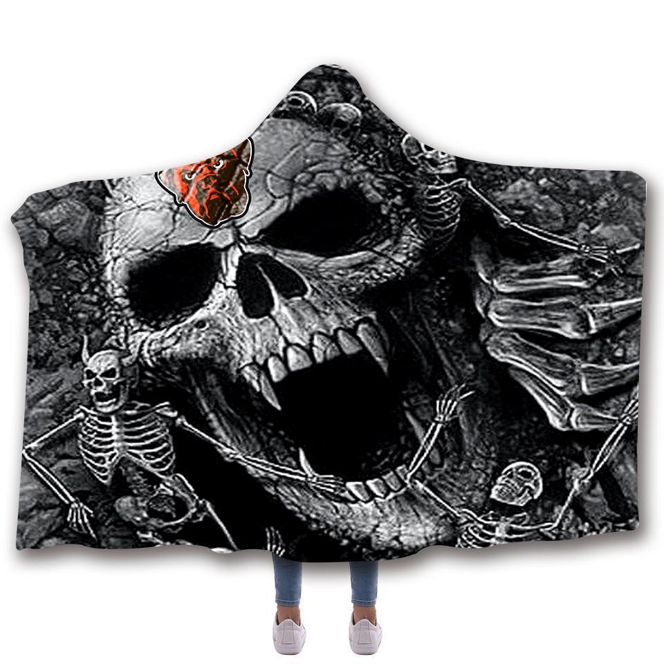 CLEVELAND BROWNS CLASSIC 3D HOODED BLANKET