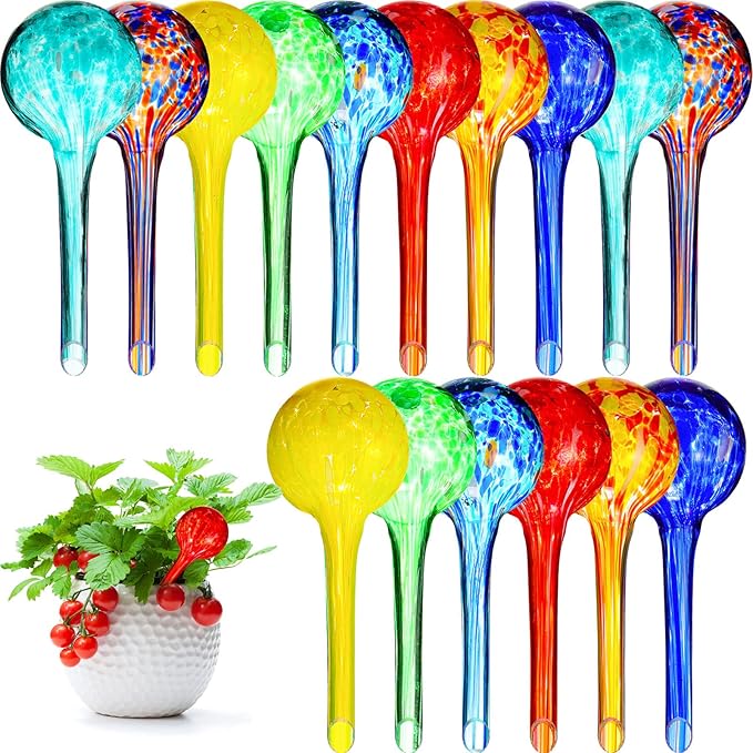🌟🌟Handmade colored glass ball automatic watering device