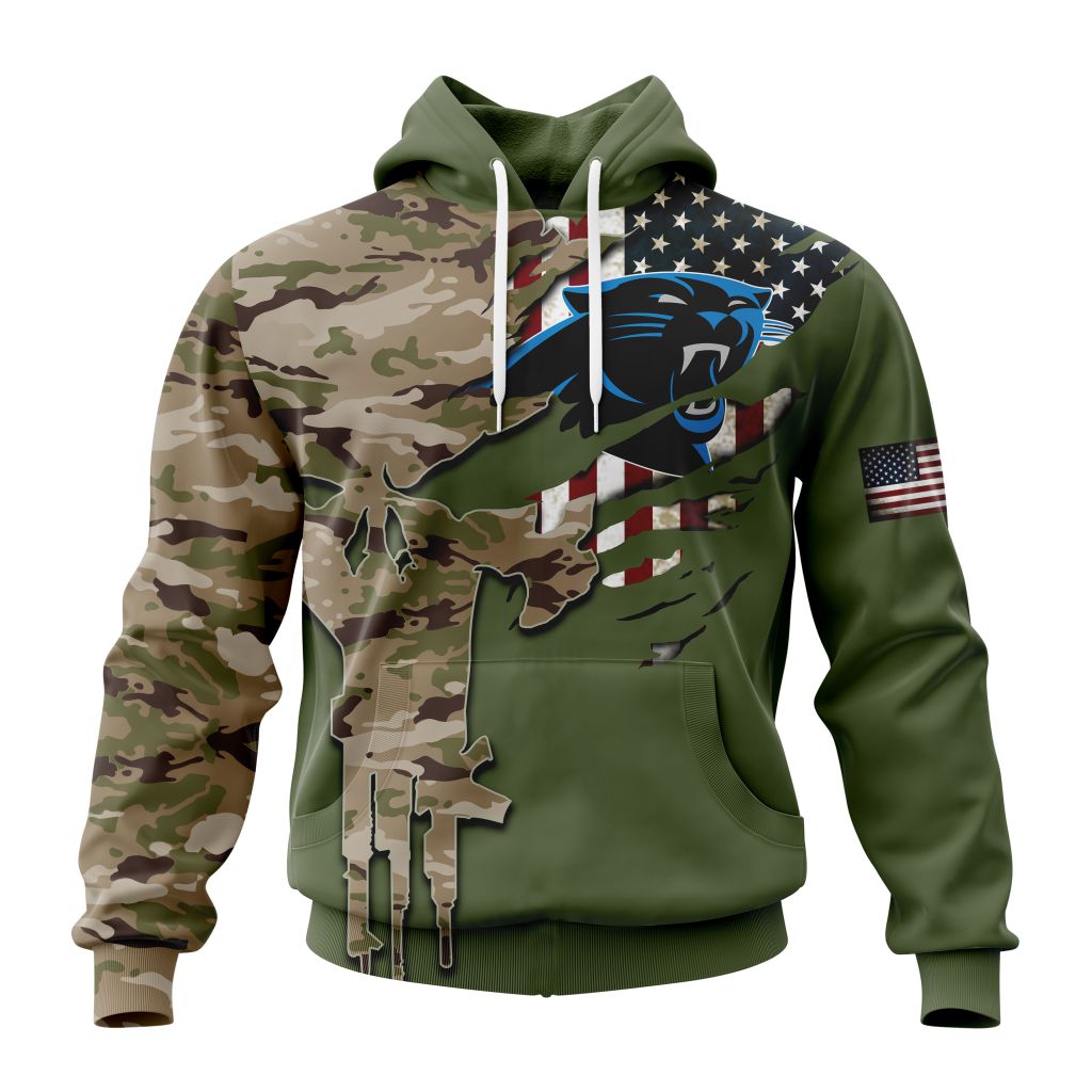 CAROLINA PANTHERS 3D HOODIE VETERANS DAY