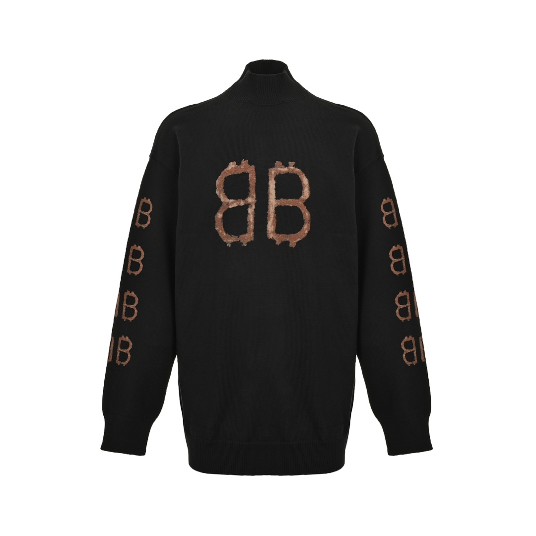 Balenciaga 24Fw Double B Bitcoin Sweater
