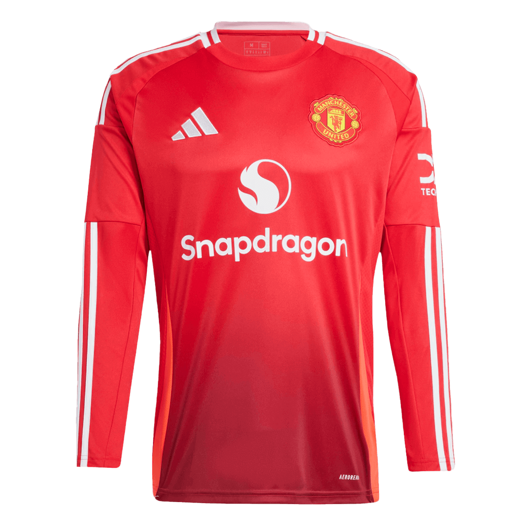Manchester United long-sleeved home football shirt 2024/25