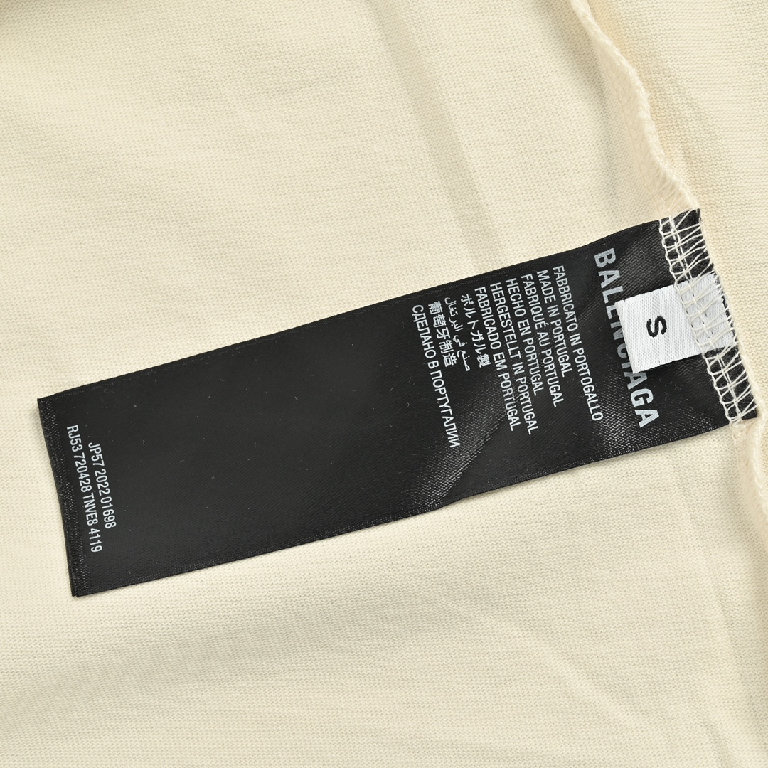 Balenciaga 24ss colorful letter foam print short sleeves