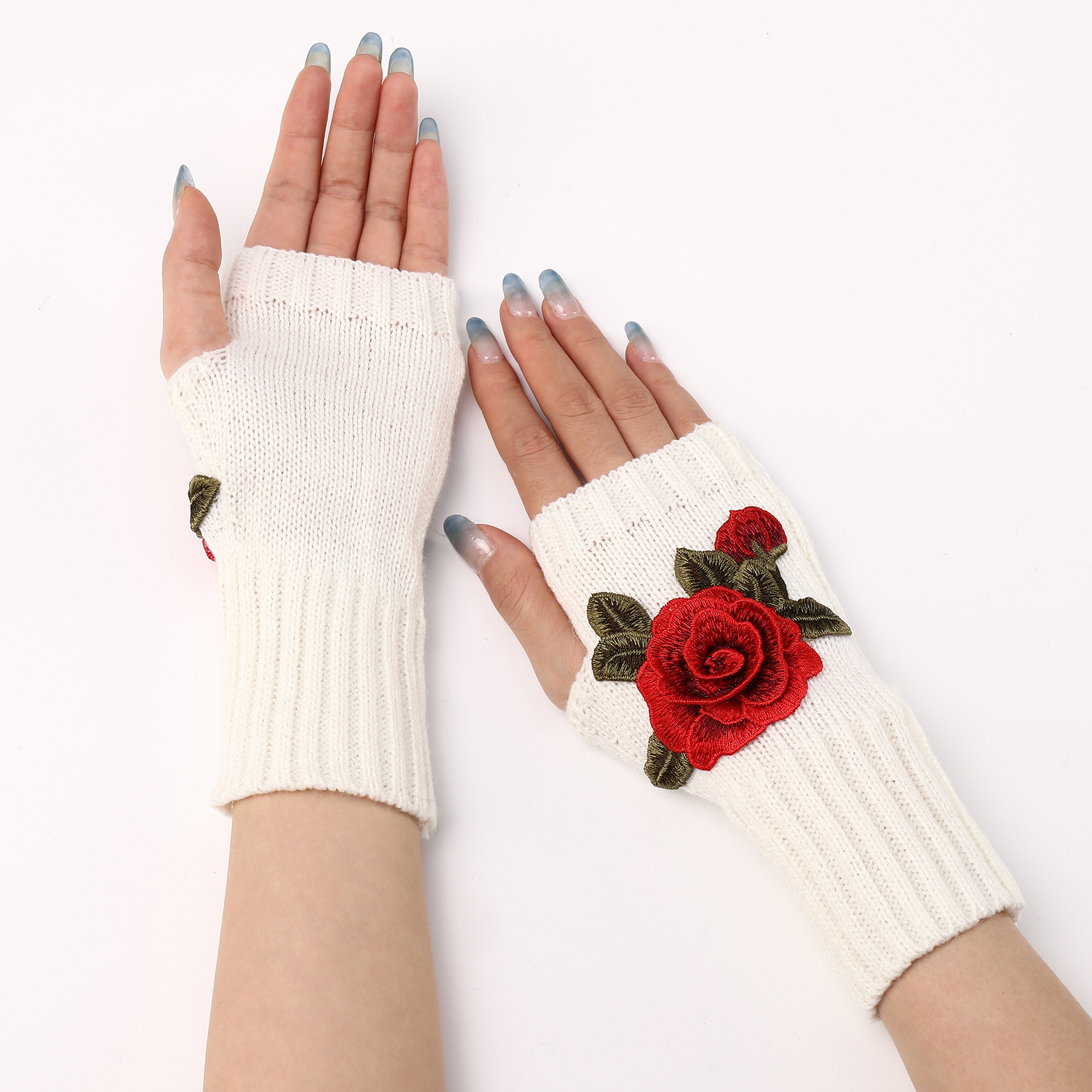 🎄Early Christmas Sale 49% OFF🌸Vintage Floral Embroidered Knitted Gloves✨Buy 3 Get 10% OFF & Free Shipping
