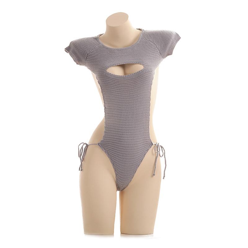 Hollow Out Virgin Killer Sweater Anime Cosplay Backless Knit Vest