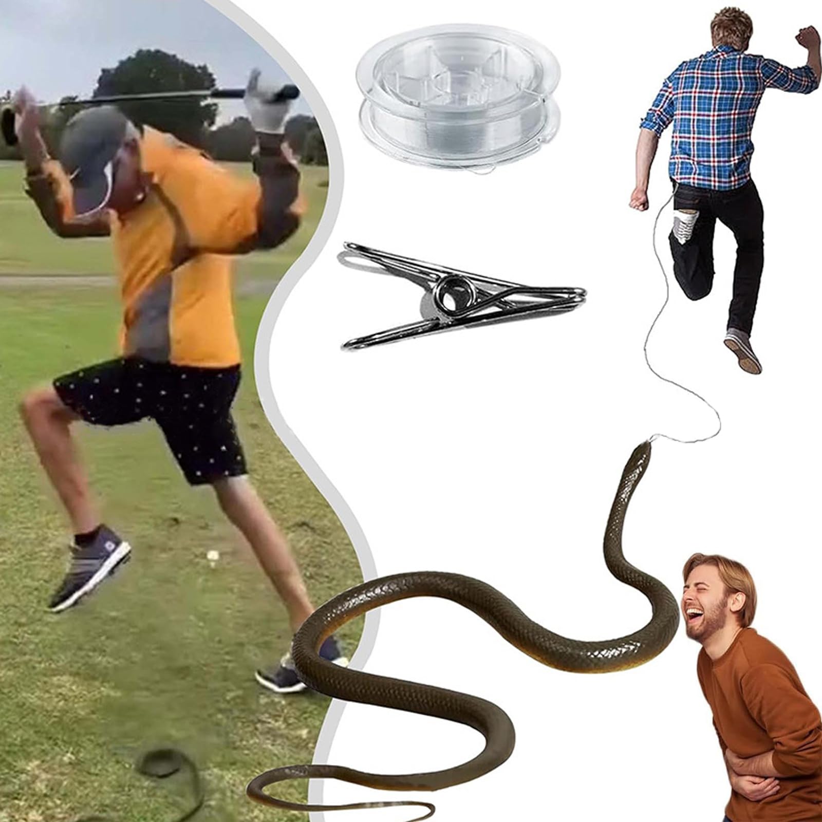 😈Snake Prank with String Clip🐍