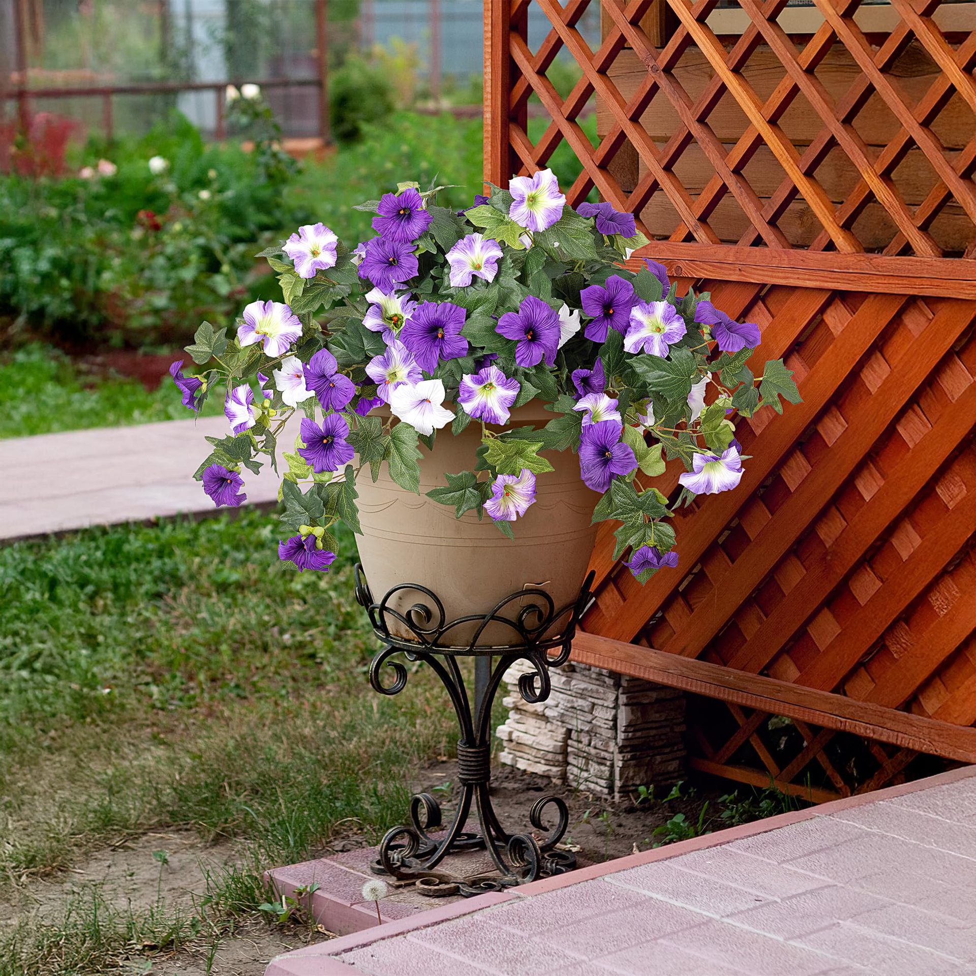 🌺🌺Realistic zero maintenance artificial UV resistant outdoor flowers