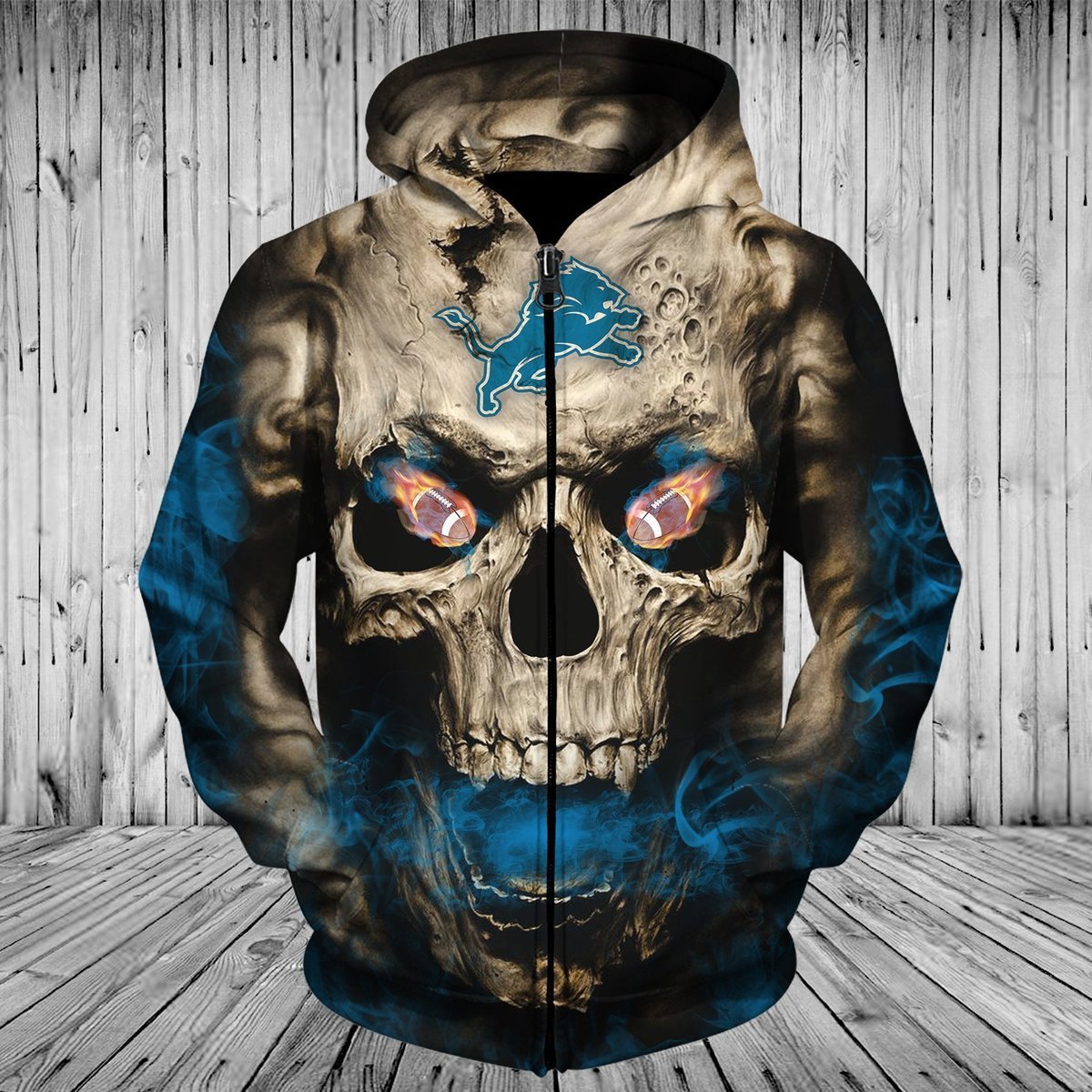 LIONS 3D HOODIE SKULL22