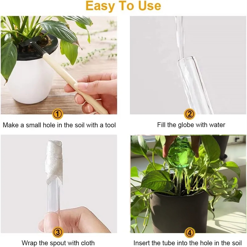 👍Last Day Promotion 60% OFF 🐸 Frog Type Glass Automatic Flower Waterer