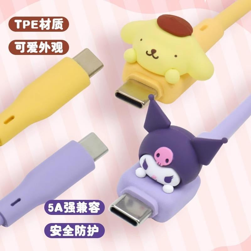 Sanrio Charging Cable Fast Charger Cord Adapter with IP/Type C