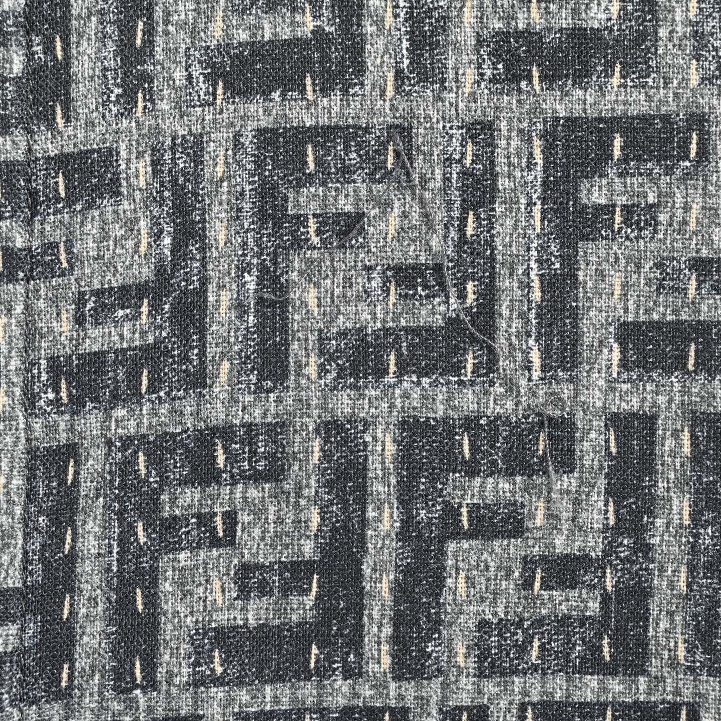 Fendi 25ss topstitched FF jacquard short-sleeved shirt