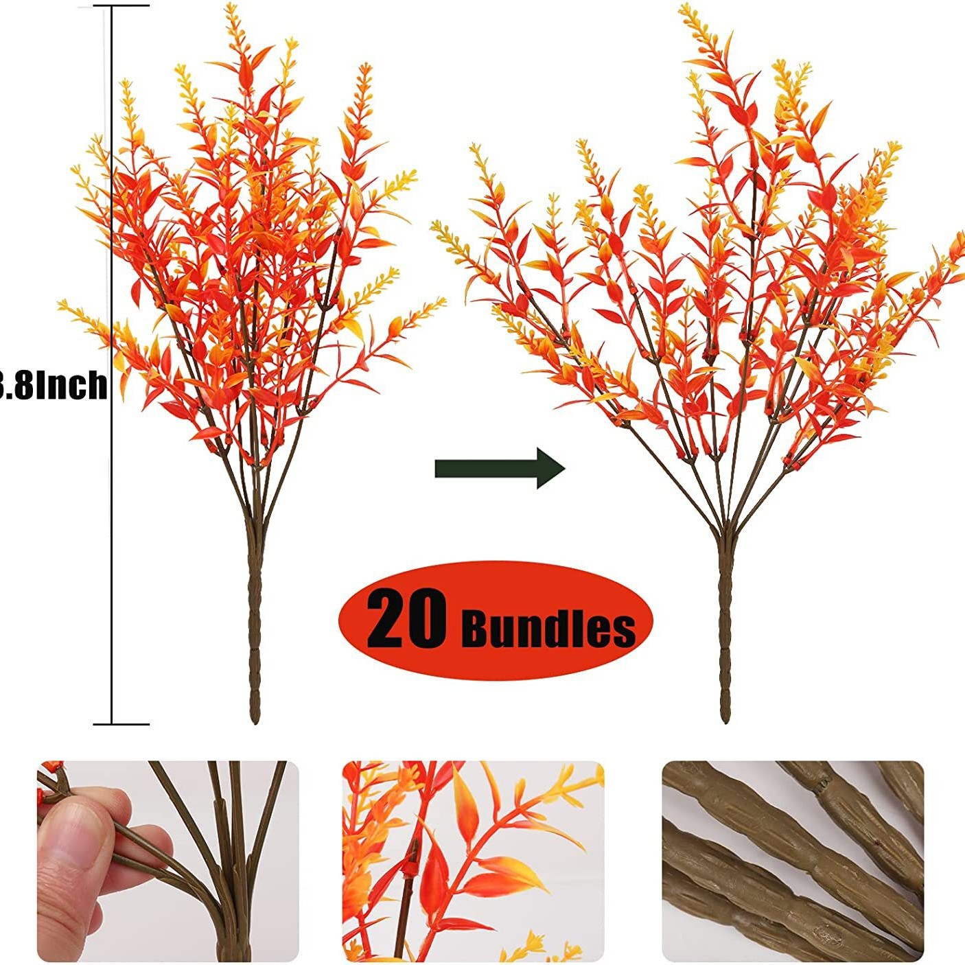 🏆Flash Sale⚡Artificial Outdoor Sunset Lavender Flowers - UV resistant, Waterproof, Windproof