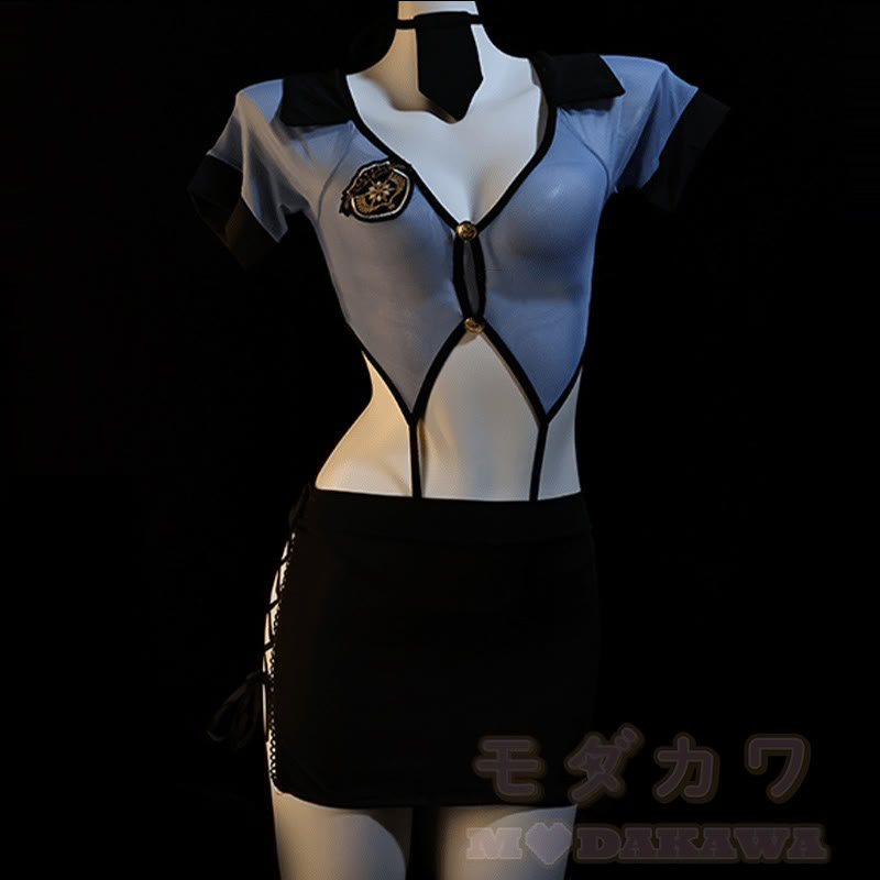Cosplay Policewoman Uniform Lingerie Set