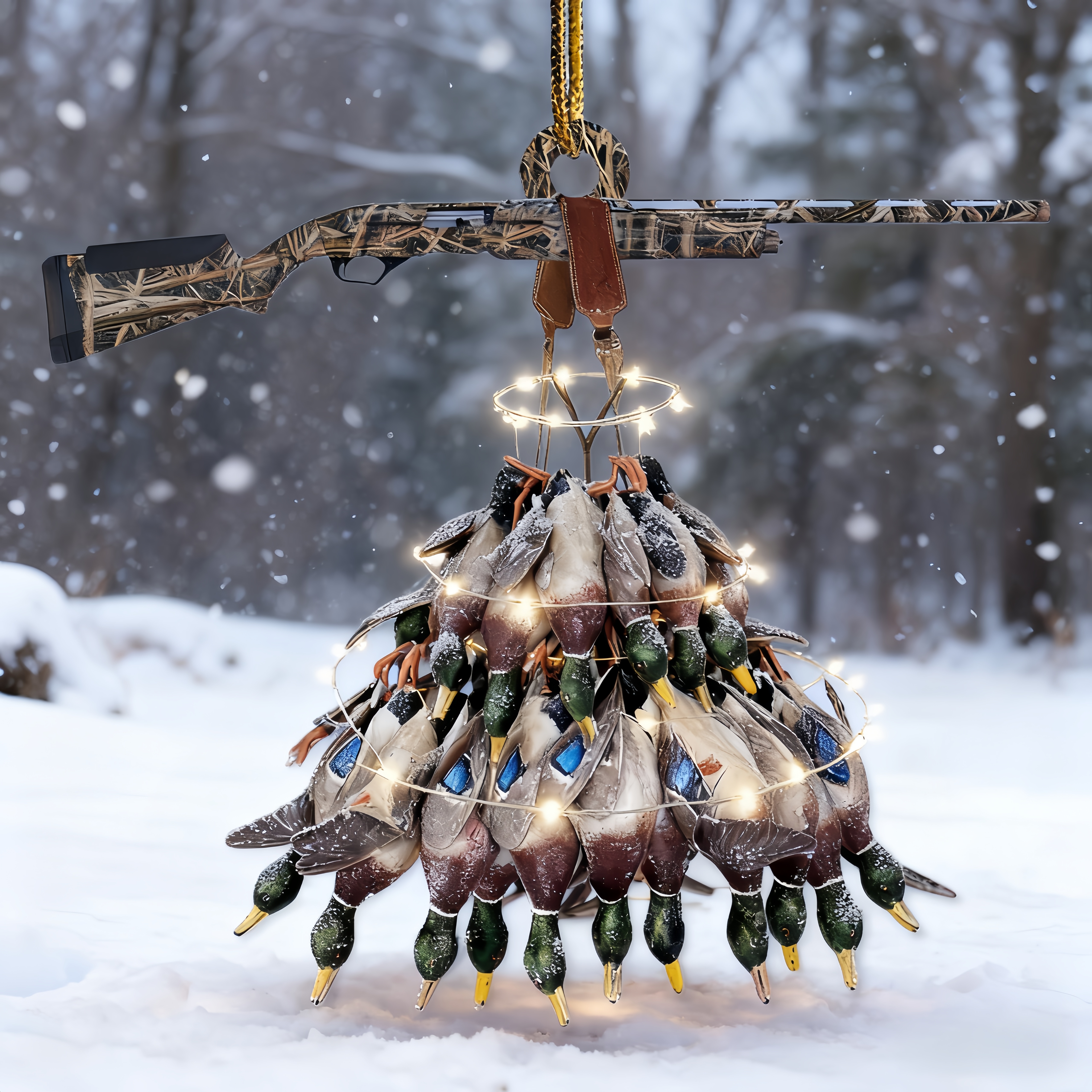 Duck Hunting Christmas Ornament